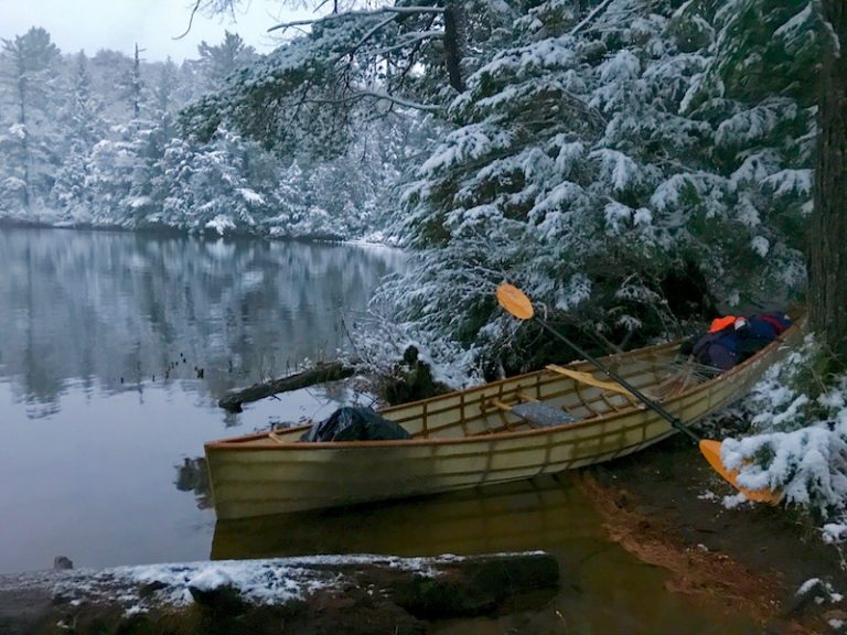 First Canoe Cold Camp Haliburton Highlands Water Trails